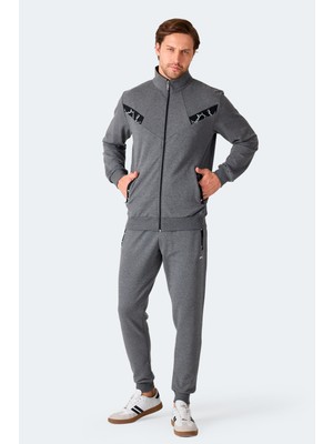 Slazenger Felon Erkek Fermuar Cepli Antrasit Eşofman Takımı