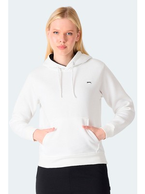 Slazenger Mısty  I Kadın Kapüşonlu Ekru Sweatshırt
