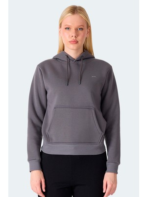 Slazenger Mısty  I Kadın Kapüşonlu Ekru Sweatshırt
