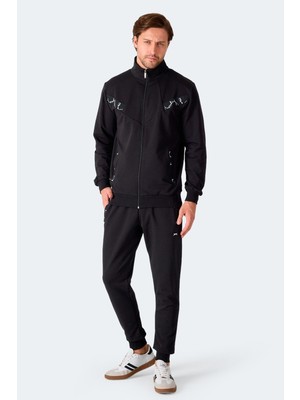 Slazenger Felon Erkek Fermuar Cepli Antrasit Eşofman Takımı