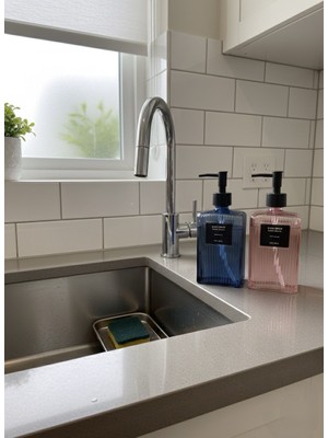 Rooc Home 2’li Cam Sıvı Bulaşık Sabunluk Seti – 400 ml