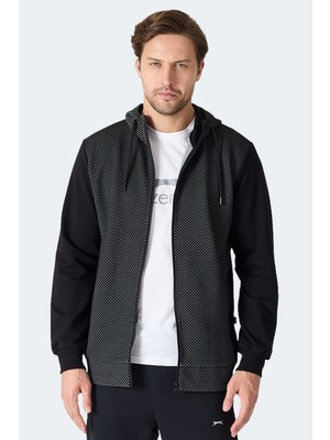 Slazenger Flame Erkek Kapüşonlu Cepli Lacivert Sweatshırt