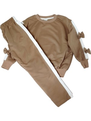 MG Mini Giyim Kolları Kurdeleli Ikili Kız Çocuk Takım