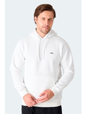 Slazenger Moonlıght I Erkek Kapüşonlu Ekru Sweatshırt