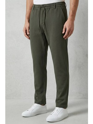 Erkek Bel Bağlamalı Kendinden Desenli Pantolon P-00019667