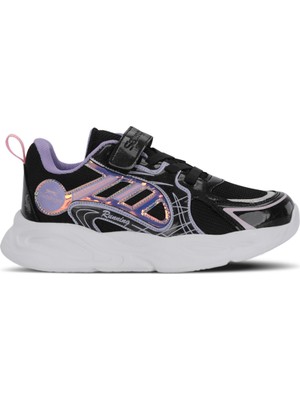 Slazenger KELSY Kız Çocuk Cırt Cırtlı Siyah / Mor Günlük Spor Ayakkabısı