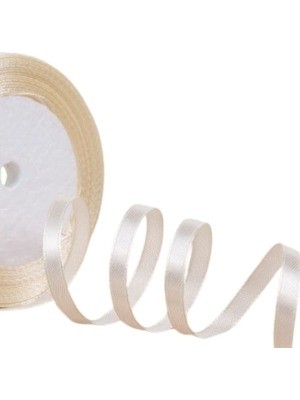 Nuvigo Saten Kurdele 3 mm Krem 1 Metre