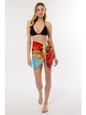 Ayyıldız 5812 Kırmızı Desenli Pareo