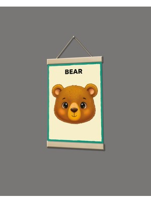 idealizbiz Ayı Portresi Kanvas Poster Tablo