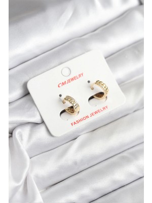 Marsilyan 14K Gold Renk Kaplama cm Kadın Küpe - TJ-BKP11407