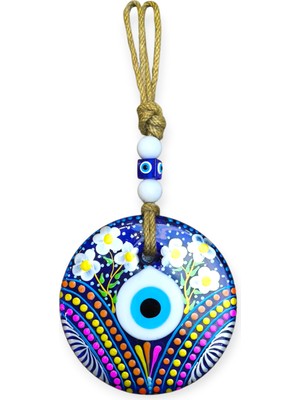 Handmade Şans ve Koruma Getiren El Boyaması Cam Nazar Boncuğu – Model-6