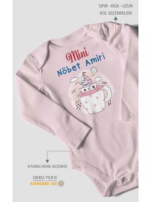 Morivo Kids Mini Nöbet Amiri Baskılı Bebek Zıbını – Çıtçıtlı Body | %100 Pamuk Uzun Kol