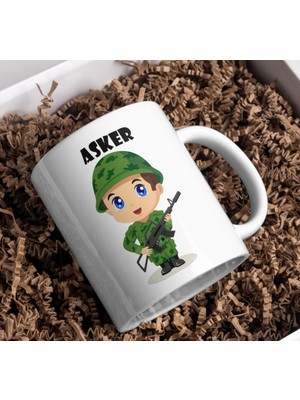 Alpşan Ticaret Asker Temalı Kupa – Meslek Kupası | Hediye Porselen Bardak (Isim Yazılabilir)