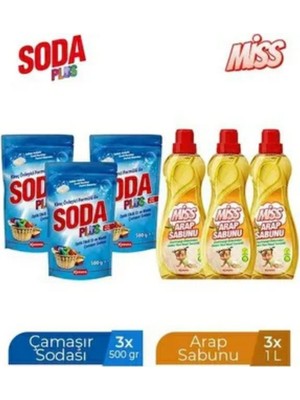 Miss Çamaşır Sodası x 3 ve Missarap Sabunu x 3