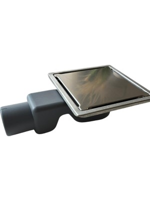 Sofdekor Metal Yer Süzgeci Krom Ince Paslanmaz Yer Süzgeci Banyo Gider 15CMX15CM - Yatay Çıkış