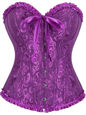 BMD Enissa Işlemeli Korse - Mor