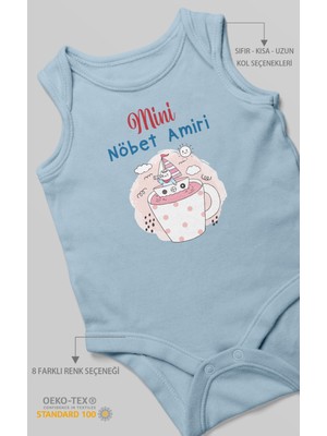 Morivo Kids Mini Nöbet Amiri Baskılı Bebek Zıbını – Çıtçıtlı Body | %100 Pamuk Sıfır Kol