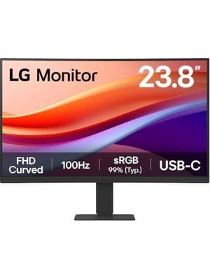 Lg 23.8'' 24U421A-B 100Hz 5ms(gtg) Usb-C’li (1xHDMI) Va Fhd Curved Monitör