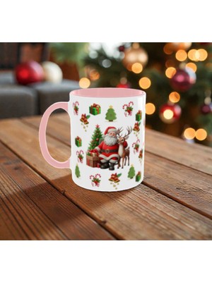 Alpşan Ticaret Yılbaşı Temalı Kupa – Noel Baba ve Geyik Baskılı Yeni Yıl Hediyesi