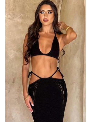 BMD Beach Örgü Ikili Takım - Siyah