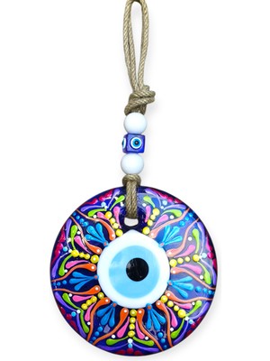 Handmade Şans ve Koruma Getiren El Boyaması Cam Nazar Boncuğu – Model-5