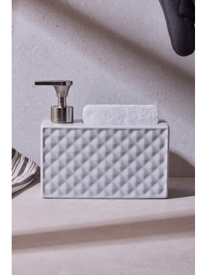 Perotti Ash Grey 750 ml Porselen Mutfak Sıvı Sabunluk