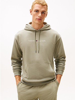 Tommy Hilfiger Th Orijinal Logo Detaylı Rahat Kapüşonlu Sweatshirt