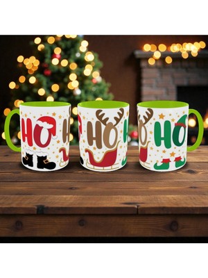 Alpşan Ticaret Christmas Kupa Yılbaşı Temalı Kupa Bardak Ho Ho Ho Yeni Yıl Konseptli Kupa Hediye Kupa