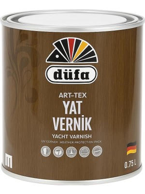 Düfa Art Tex Yat Vernik Parlak 0,75 Lt | Dış Mekan Ahşap Koruyucu | Uv Dayanımlı, Suya ve Darbelere Karşı Güçlü Şeffaf Vernik | Tekne, Kapı, Mobilya, Pergole, Ahşap Yüzeyler Için