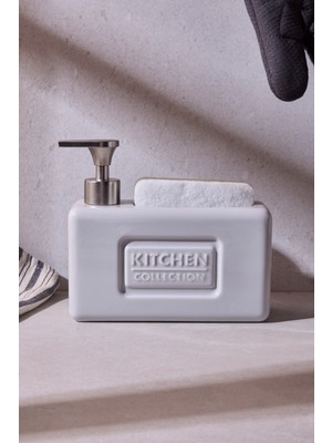 Perotti Ash Grey 750 ml Porselen Mutfak Sıvı Sabunluk