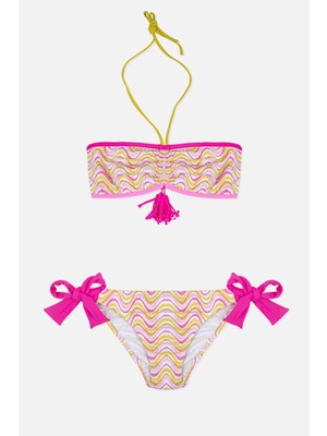 Ayyıldız 4901 Pembe Straplez Kız Çocuk Bikini Takımı
