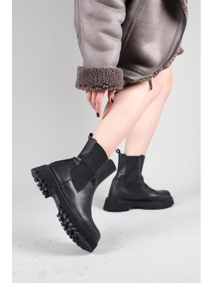Birikon Gent Lastikli Bot Siyah