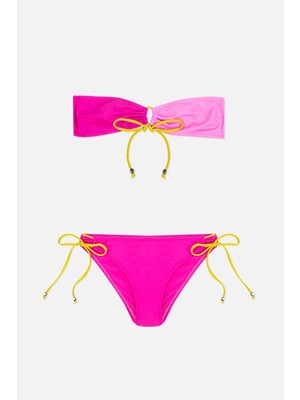 Ayyıldız 4910 Fuşya Straplez Kız Çocuk Bikini Takımı