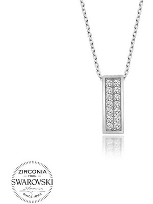 Aya Diamond Swarovski Taşlı Gümüş Sırataş Bayan Kolye