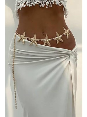 BMD Yıldızlı Bel Zinciri - Altın