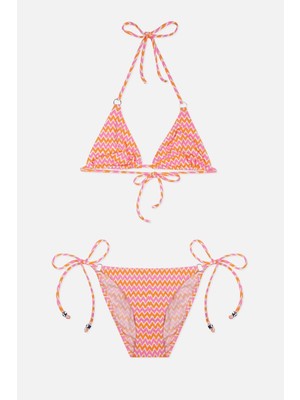 Ayyıldız 4903 Turuncu Üçgen Kız Çocuk Bikini Takımı
