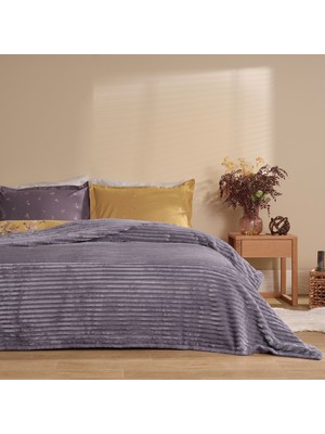 Puffy Sova Tek Kişilik Wellsoft Battaniye - Kül Moru