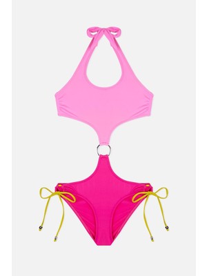 Ayyıldız 4957 Fuşya Kız Çocuk Mayokini