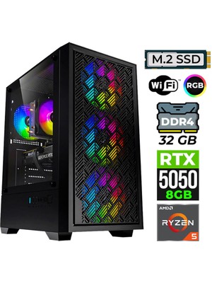 Xaser BLADEX20 Ryzen 5 5500 32GB Ram 1tb M.2 Nvme SSD 8gb RTX5050 Oyuncu Tavsiye Sistem