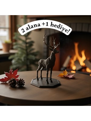 Eksen Atölyesi Sanatsal  Geyik Biblosu Dekoratif Obje