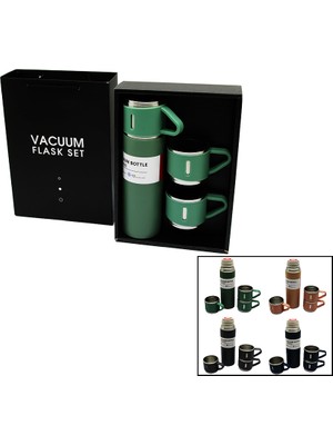 Judge Çantali 500ML 3 Parça Bardakli Çeli̇k Termos Seti̇ (5422)