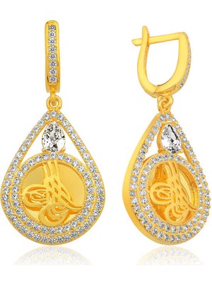 Aya Diamond Gümüş Tuğralı Bayan Küpe