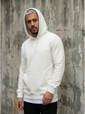 CLAW UP WORK Standart Kalıp Pamuklu Yumuşak Dokulu Basic Kapüşonlu Kanguru Cepli Sweatshirt