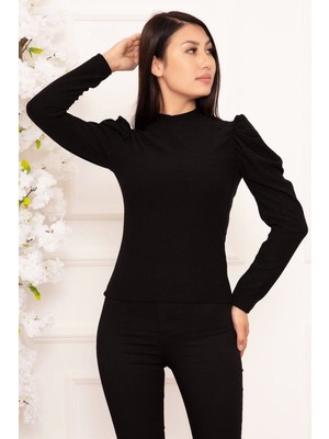 Mg Prenses Kol Bluz Siyah