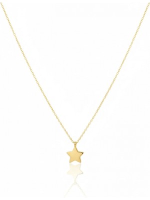 Güzide Kuyumcu 14 Ayar Altın Minimal Yıldız Kolye 608
