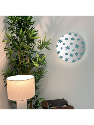 Ortakçı Design Echo Deco Yıldız Desen Baskılı Dekoratif Ayna