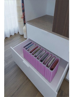 11 Bölmeli Dolap ve Çekmece Içi Düzenleyici Akordiyon Organizer M-00500 (6 Adet) ( Lisinya )