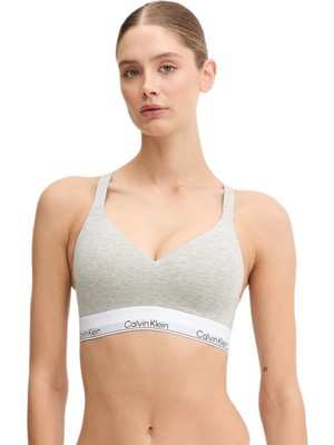 Calvin Klein Kadın Gri Destekli Lift Bralette Sütyen LV00QF8500