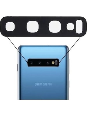 OEM Samsung Uyumlu Galaxy S10 Plus Kamera Camı Siyah