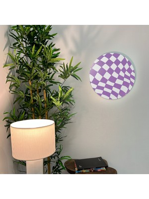 Ortakçı Design Echo Deco Dama Desen Baskılı Dekoratif Ayna